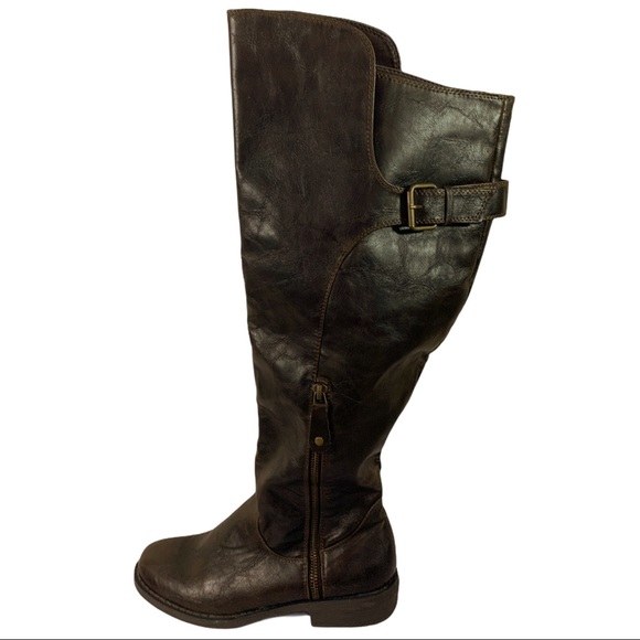 Diba Brown Over the Knee Tall Boots Wide Calf- 7 M - Picture 6 of 10